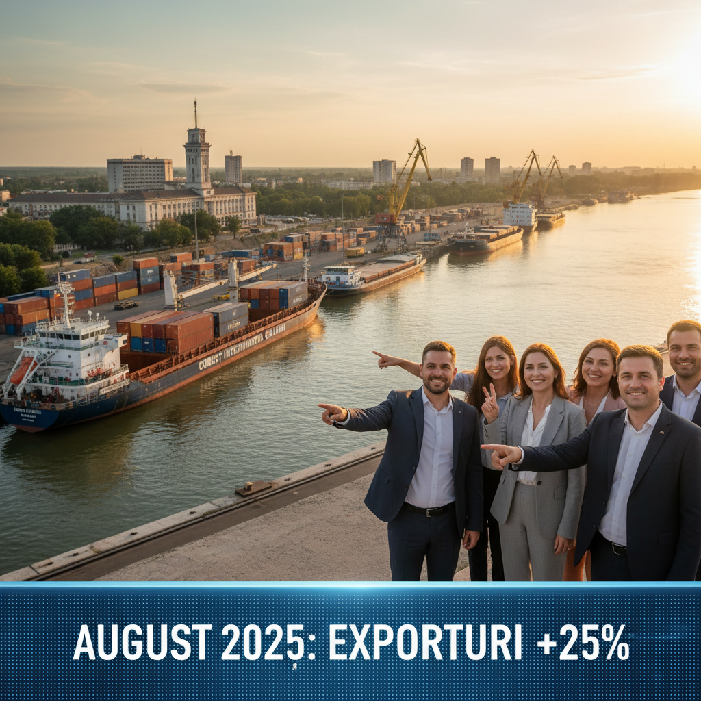 Exporturile județului Călărași în august 2025 cresc semnificativ în comerțul internațional