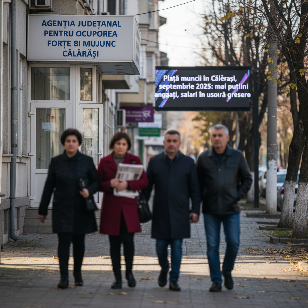 scădere a numărului de angajați și creștere moderată a salariilor